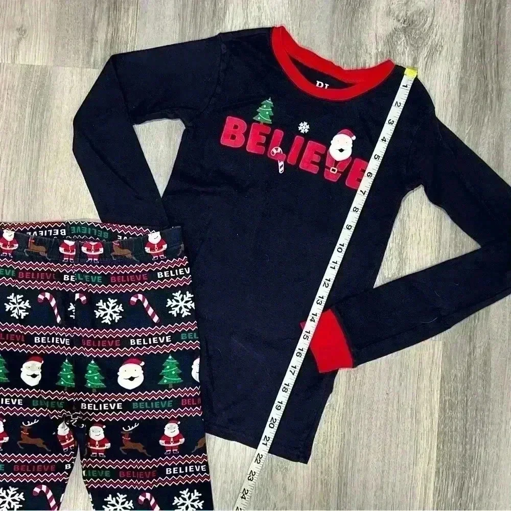 Children’s Place Christmas Pajamas Long Sleeve Pants 2-Piece Set Santa Size 14